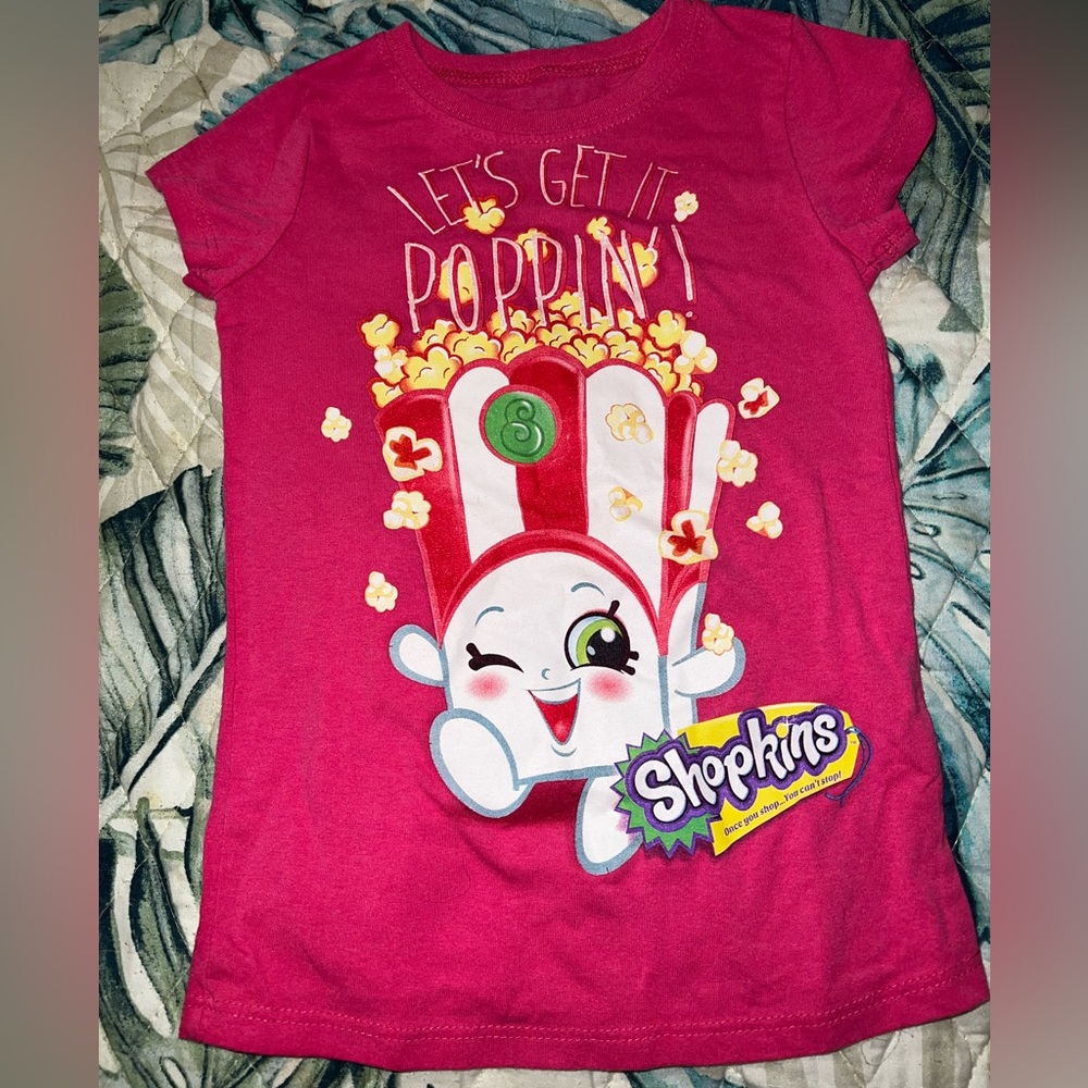 Girls Size XS Short Sleeve Shopkins Shirt